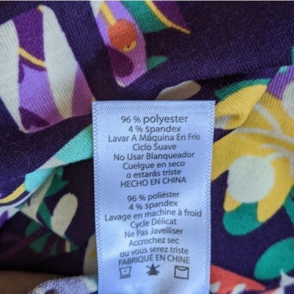 Lularoe Julia Dress XXS Purple Floral - Picture 8 of 11